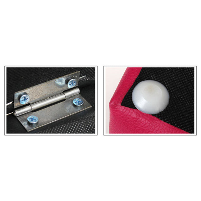 Modern Square Storage Ottoman Contrast Color PU Leather with Storage Pouf Chair