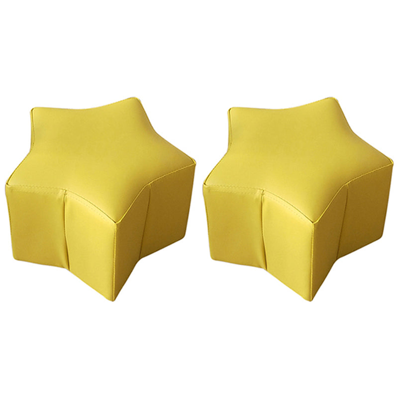 Moderna forma especializada resistente al agua de forma rosa otomana de cuero rosa