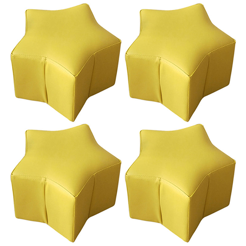 Moderna forma especializada resistente al agua de forma rosa otomana de cuero rosa