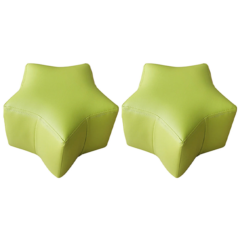 Moderna forma especializada resistente al agua de forma rosa otomana de cuero rosa