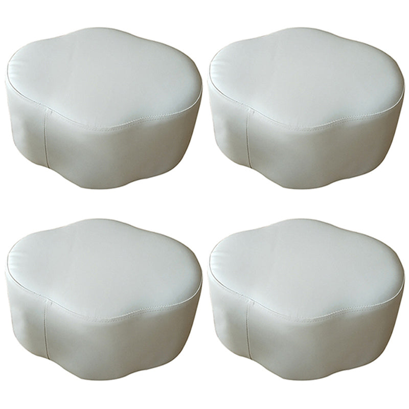 Moderna forma especializada resistente al agua de forma rosa otomana de cuero rosa