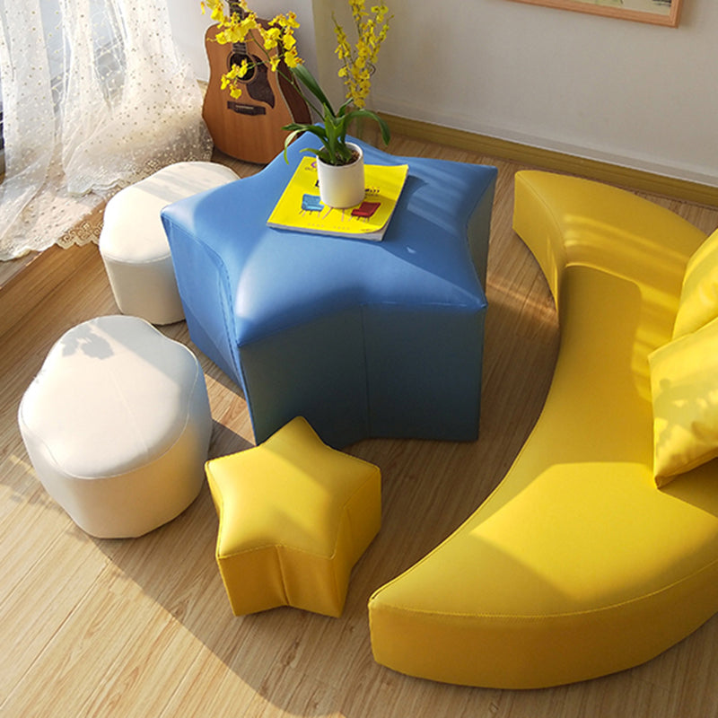 Moderne waterbestendige standaard specialiteitsvorm roze lederen poef