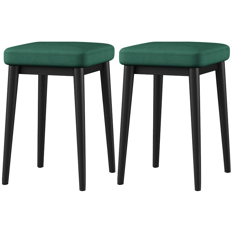 Cotton Blend Square Ottoman Whole Colored Fade Resistant Glam Cube Ottoman Green 2 Piece Set Black Clearhalo 'furn' 'furn_ottomans_poufs' 'Furniture' 'Living Room Furniture' 'Ottomans & Poufs' 'ottomans_poufs' 5943159