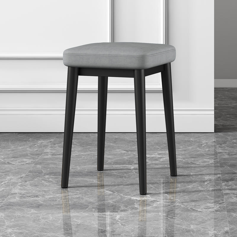 Cotton Blend Square Ottoman Whole Colored Fade Resistant Glam Cube Ottoman Light Gray 1 Piece Black Clearhalo 'furn' 'furn_ottomans_poufs' 'Furniture' 'Living Room Furniture' 'Ottomans & Poufs' 'ottomans_poufs' 5943170