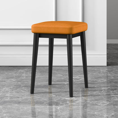 Cotton Blend Square Ottoman Whole Colored Fade Resistant Glam Cube Ottoman Orange 1 Piece Black Clearhalo 'furn' 'furn_ottomans_poufs' 'Furniture' 'Living Room Furniture' 'Ottomans & Poufs' 'ottomans_poufs' 5943181
