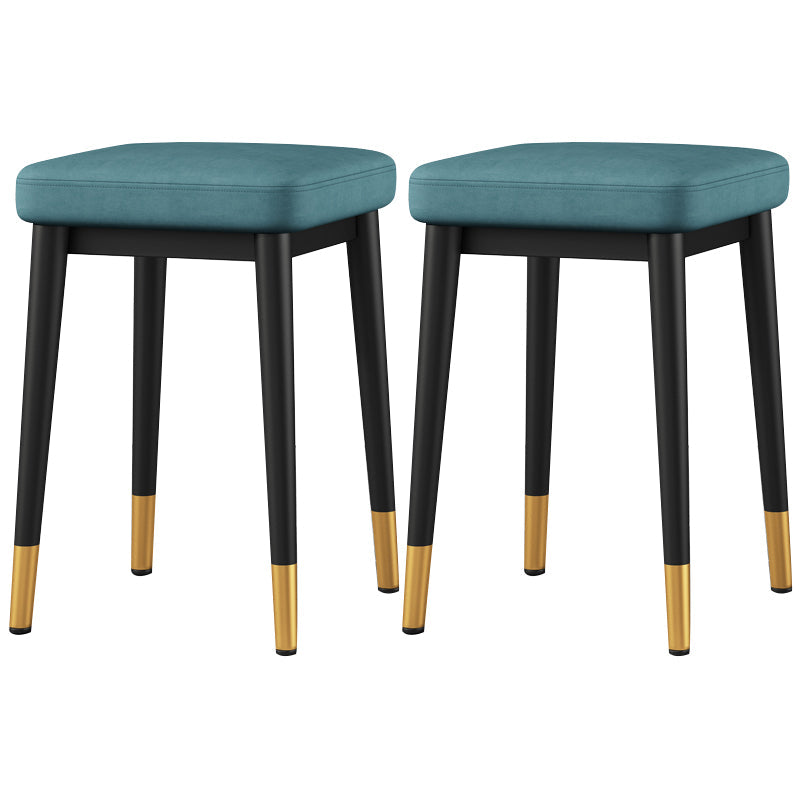 Cotton Blend Square Ottoman Whole Colored Fade Resistant Glam Cube Ottoman Blue 2 Piece Set Black Gold Clearhalo 'furn' 'furn_ottomans_poufs' 'Furniture' 'Living Room Furniture' 'Ottomans & Poufs' 'ottomans_poufs' 5943185