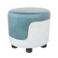 Popular Round Pouf Chair Contrast Color Cotton Water Resistant Footstool Ottoman Blue-White 1 Piece Clearhalo 'furn' 'furn_ottomans_poufs' 'Furniture' 'Living Room Furniture' 'Ottomans & Poufs' 'ottomans_poufs' 5943202