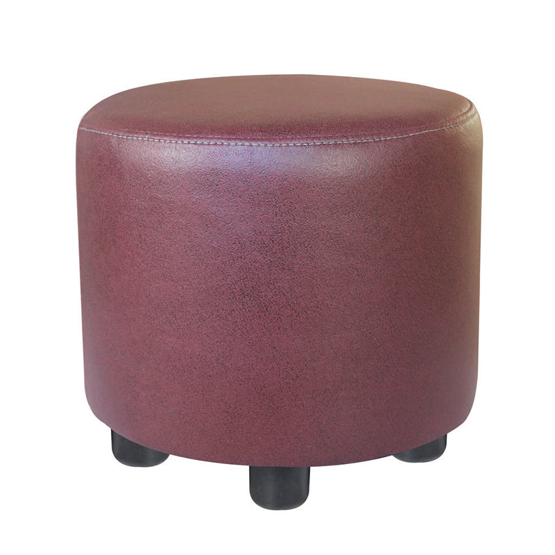 Popular Round Pouf Chair Contrast Color Cotton Water Resistant Footstool Ottoman Brown 1 Piece Clearhalo 'furn' 'furn_ottomans_poufs' 'Furniture' 'Living Room Furniture' 'Ottomans & Poufs' 'ottomans_poufs' 5943217