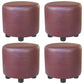 Popular Round Pouf Chair Contrast Color Cotton Water Resistant Footstool Ottoman Brown 4 Piece Set Clearhalo 'furn' 'furn_ottomans_poufs' 'Furniture' 'Living Room Furniture' 'Ottomans & Poufs' 'ottomans_poufs' 5943219