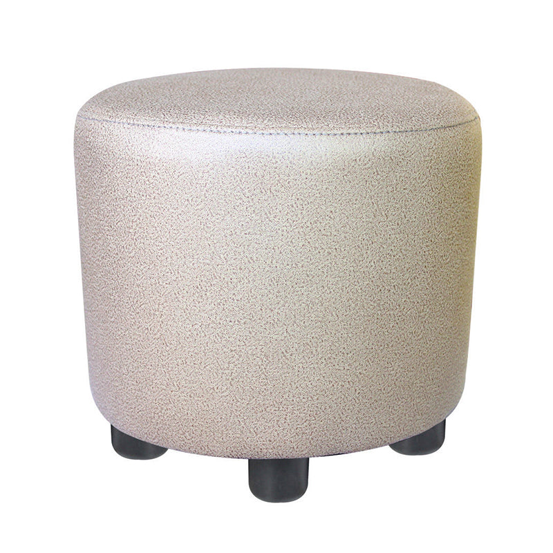 Popular Round Pouf Chair Contrast Color Cotton Water Resistant Footstool Ottoman White 1 Piece Clearhalo 'furn' 'furn_ottomans_poufs' 'Furniture' 'Living Room Furniture' 'Ottomans & Poufs' 'ottomans_poufs' 5943220
