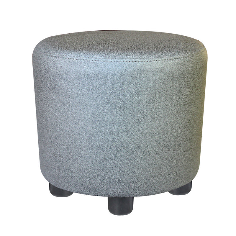 Popular Round Pouf Chair Contrast Color Cotton Water Resistant Footstool Ottoman Grey 1 Piece Clearhalo 'furn' 'furn_ottomans_poufs' 'Furniture' 'Living Room Furniture' 'Ottomans & Poufs' 'ottomans_poufs' 5943223