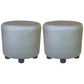 Popular Round Pouf Chair Contrast Color Cotton Water Resistant Footstool Ottoman Grey 2 Piece Set Clearhalo 'furn' 'furn_ottomans_poufs' 'Furniture' 'Living Room Furniture' 'Ottomans & Poufs' 'ottomans_poufs' 5943224