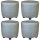 Popular Round Pouf Chair Contrast Color Cotton Water Resistant Footstool Ottoman Grey 4 Piece Set Clearhalo 'furn' 'furn_ottomans_poufs' 'Furniture' 'Living Room Furniture' 'Ottomans & Poufs' 'ottomans_poufs' 5943225