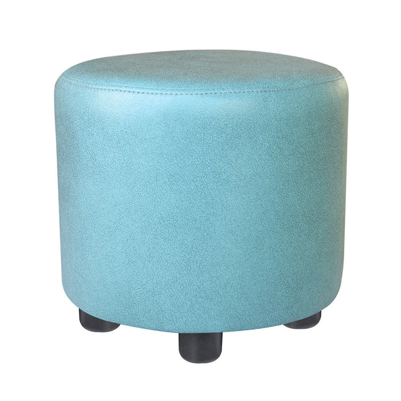 Popular Round Pouf Chair Contrast Color Cotton Water Resistant Footstool Ottoman Blue 1 Piece Clearhalo 'furn' 'furn_ottomans_poufs' 'Furniture' 'Living Room Furniture' 'Ottomans & Poufs' 'ottomans_poufs' 5943226