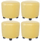 Popular Round Pouf Chair Contrast Color Cotton Water Resistant Footstool Ottoman Yellow 4 Piece Set Clearhalo 'furn' 'furn_ottomans_poufs' 'Furniture' 'Living Room Furniture' 'Ottomans & Poufs' 'ottomans_poufs' 5943231