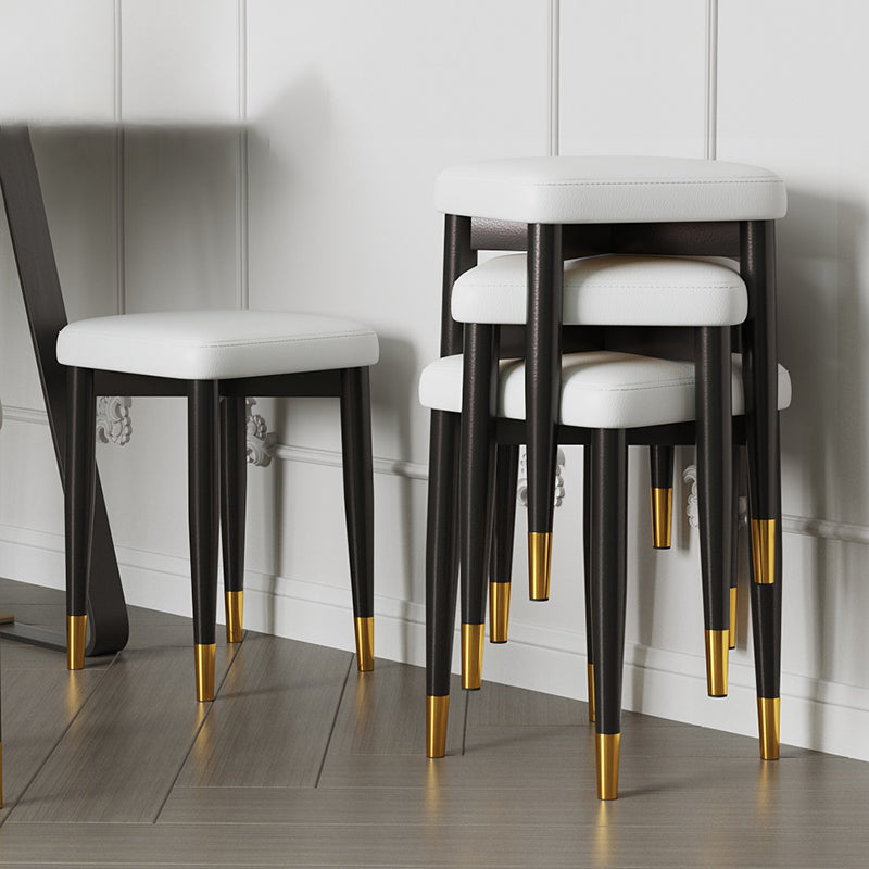 Contemporary Tear Resistant Ottaman Square Orange Velvet Standard Grey 4 Piece Set Clearhalo 'furn' 'furn_ottomans_poufs' 'Furniture' 'Living Room Furniture' 'Ottomans & Poufs' 'ottomans_poufs' 5943285