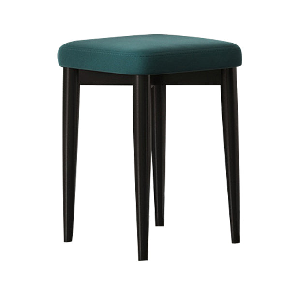 Contemporary Tear Resistant Ottaman Square Orange Velvet Standard Blackish Green 1 Piece Clearhalo 'furn' 'furn_ottomans_poufs' 'Furniture' 'Living Room Furniture' 'Ottomans & Poufs' 'ottomans_poufs' 5943295