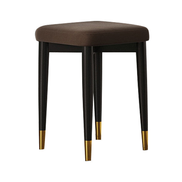 Contemporary Tear Resistant Ottaman Square Orange Velvet Standard Brown 1 Piece Clearhalo 'furn' 'furn_ottomans_poufs' 'Furniture' 'Living Room Furniture' 'Ottomans & Poufs' 'ottomans_poufs' 5943309