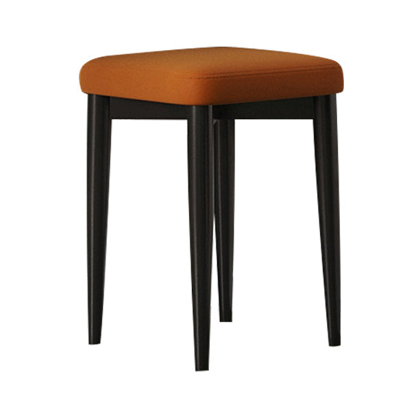 Contemporary Tear Resistant Ottaman Square Orange Velvet Standard Orange 1 Piece Clearhalo 'furn' 'furn_ottomans_poufs' 'Furniture' 'Living Room Furniture' 'Ottomans & Poufs' 'ottomans_poufs' 5943312