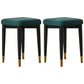 Contemporary Tear Resistant Ottaman Square Orange Velvet Standard Dark Green 2 Piece Set Clearhalo 'furn' 'furn_ottomans_poufs' 'Furniture' 'Living Room Furniture' 'Ottomans & Poufs' 'ottomans_poufs' 5943317