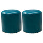 Modern PU Leather Pouf Chair Plain Cylinder Shape Nailhead Trim Sherpa Pouf 13"L x 13"W x 14"H Peacock Blue 2 Piece Set Clearhalo 'furn' 'furn_ottomans_poufs' 'Furniture' 'Living Room Furniture' 'Ottomans & Poufs' 'ottomans_poufs' 5943322