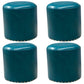 Modern PU Leather Pouf Chair Plain Cylinder Shape Nailhead Trim Sherpa Pouf 13"L x 13"W x 14"H Peacock Blue 4 Piece Set Clearhalo 'furn' 'furn_ottomans_poufs' 'Furniture' 'Living Room Furniture' 'Ottomans & Poufs' 'ottomans_poufs' 5943325