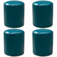Modern PU Leather Pouf Chair Plain Cylinder Shape Nailhead Trim Sherpa Pouf 13"L x 13"W x 16"H Peacock Blue 4 Piece Set Clearhalo 'furn' 'furn_ottomans_poufs' 'Furniture' 'Living Room Furniture' 'Ottomans & Poufs' 'ottomans_poufs' 5943331