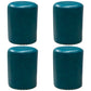 Modern PU Leather Pouf Chair Plain Cylinder Shape Nailhead Trim Sherpa Pouf 13"L x 13"W x 18"H Peacock Blue 4 Piece Set Clearhalo 'furn' 'furn_ottomans_poufs' 'Furniture' 'Living Room Furniture' 'Ottomans & Poufs' 'ottomans_poufs' 5943335