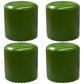 Modern PU Leather Pouf Chair Plain Cylinder Shape Nailhead Trim Sherpa Pouf 13"L x 13"W x 14"H Green 4 Piece Set Clearhalo 'furn' 'furn_ottomans_poufs' 'Furniture' 'Living Room Furniture' 'Ottomans & Poufs' 'ottomans_poufs' 5943338