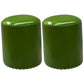 Modern PU Leather Pouf Chair Plain Cylinder Shape Nailhead Trim Sherpa Pouf 13"L x 13"W x 16"H Green 2 Piece Set Clearhalo 'furn' 'furn_ottomans_poufs' 'Furniture' 'Living Room Furniture' 'Ottomans & Poufs' 'ottomans_poufs' 5943340
