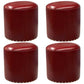 Modern PU Leather Pouf Chair Plain Cylinder Shape Nailhead Trim Sherpa Pouf 13"L x 13"W x 14"H Burgundy 4 Piece Set Clearhalo 'furn' 'furn_ottomans_poufs' 'Furniture' 'Living Room Furniture' 'Ottomans & Poufs' 'ottomans_poufs' 5943347