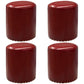 Modern PU Leather Pouf Chair Plain Cylinder Shape Nailhead Trim Sherpa Pouf 13"L x 13"W x 16"H Burgundy 4 Piece Set Clearhalo 'furn' 'furn_ottomans_poufs' 'Furniture' 'Living Room Furniture' 'Ottomans & Poufs' 'ottomans_poufs' 5943350