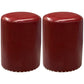 Modern PU Leather Pouf Chair Plain Cylinder Shape Nailhead Trim Sherpa Pouf 13"L x 13"W x 18"H Burgundy 2 Piece Set Clearhalo 'furn' 'furn_ottomans_poufs' 'Furniture' 'Living Room Furniture' 'Ottomans & Poufs' 'ottomans_poufs' 5943352