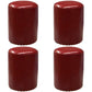 Modern PU Leather Pouf Chair Plain Cylinder Shape Nailhead Trim Sherpa Pouf 13"L x 13"W x 18"H Burgundy 4 Piece Set Clearhalo 'furn' 'furn_ottomans_poufs' 'Furniture' 'Living Room Furniture' 'Ottomans & Poufs' 'ottomans_poufs' 5943353