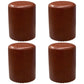 Modern PU Leather Pouf Chair Plain Cylinder Shape Nailhead Trim Sherpa Pouf 13"L x 13"W x 18"H Brown 4 Piece Set Clearhalo 'furn' 'furn_ottomans_poufs' 'Furniture' 'Living Room Furniture' 'Ottomans & Poufs' 'ottomans_poufs' 5943362