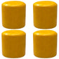 Modern PU Leather Pouf Chair Plain Cylinder Shape Nailhead Trim Sherpa Pouf 13"L x 13"W x 14"H Yellow 4 Piece Set Clearhalo 'furn' 'furn_ottomans_poufs' 'Furniture' 'Living Room Furniture' 'Ottomans & Poufs' 'ottomans_poufs' 5943374