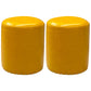 Modern PU Leather Pouf Chair Plain Cylinder Shape Nailhead Trim Sherpa Pouf 13"L x 13"W x 16"H Yellow 2 Piece Set Clearhalo 'furn' 'furn_ottomans_poufs' 'Furniture' 'Living Room Furniture' 'Ottomans & Poufs' 'ottomans_poufs' 5943376