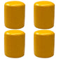 Modern PU Leather Pouf Chair Plain Cylinder Shape Nailhead Trim Sherpa Pouf 13"L x 13"W x 16"H Yellow 4 Piece Set Clearhalo 'furn' 'furn_ottomans_poufs' 'Furniture' 'Living Room Furniture' 'Ottomans & Poufs' 'ottomans_poufs' 5943377