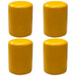 Modern PU Leather Pouf Chair Plain Cylinder Shape Nailhead Trim Sherpa Pouf 13"L x 13"W x 18"H Yellow 4 Piece Set Clearhalo 'furn' 'furn_ottomans_poufs' 'Furniture' 'Living Room Furniture' 'Ottomans & Poufs' 'ottomans_poufs' 5943380
