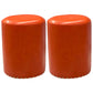 Modern PU Leather Pouf Chair Plain Cylinder Shape Nailhead Trim Sherpa Pouf 13"L x 13"W x 18"H Orange 2 Piece Set Clearhalo 'furn' 'furn_ottomans_poufs' 'Furniture' 'Living Room Furniture' 'Ottomans & Poufs' 'ottomans_poufs' 5943388
