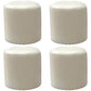 Modern PU Leather Pouf Chair Plain Cylinder Shape Nailhead Trim Sherpa Pouf 13"L x 13"W x 14"H White 4 Piece Set Clearhalo 'furn' 'furn_ottomans_poufs' 'Furniture' 'Living Room Furniture' 'Ottomans & Poufs' 'ottomans_poufs' 5943392