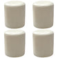 Modern PU Leather Pouf Chair Plain Cylinder Shape Nailhead Trim Sherpa Pouf 13"L x 13"W x 16"H White 4 Piece Set Clearhalo 'furn' 'furn_ottomans_poufs' 'Furniture' 'Living Room Furniture' 'Ottomans & Poufs' 'ottomans_poufs' 5943395