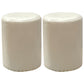 Modern PU Leather Pouf Chair Plain Cylinder Shape Nailhead Trim Sherpa Pouf 13"L x 13"W x 18"H White 2 Piece Set Clearhalo 'furn' 'furn_ottomans_poufs' 'Furniture' 'Living Room Furniture' 'Ottomans & Poufs' 'ottomans_poufs' 5943397