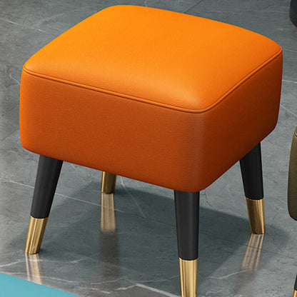 Modern Tear Resistant Standard Solid Color Leather Indoor Standard Orange-Red 1 Piece Clearhalo 'furn' 'furn_ottomans_poufs' 'Furniture' 'Living Room Furniture' 'Ottomans & Poufs' 'ottomans_poufs' 5943454