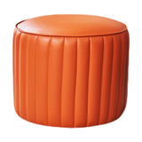 Modern Water Resistant Pouf Pure Color Round Leather Indoor Pouf Clearhalo 'furn' 'furn_ottomans_poufs' 'Furniture' 'Living Room Furniture' 'Ottomans & Poufs' 'ottomans_poufs' 5943505