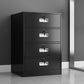 Fireproof File Cabinet Metal Locking Drawers Plain Vertical File Cabinet Black 4 Clearhalo 'Filing Cabinets' 'filling_cabinets' 'furn' 'furn_filling_cabinets' 'Furniture' 'Office Furniture' 5943589