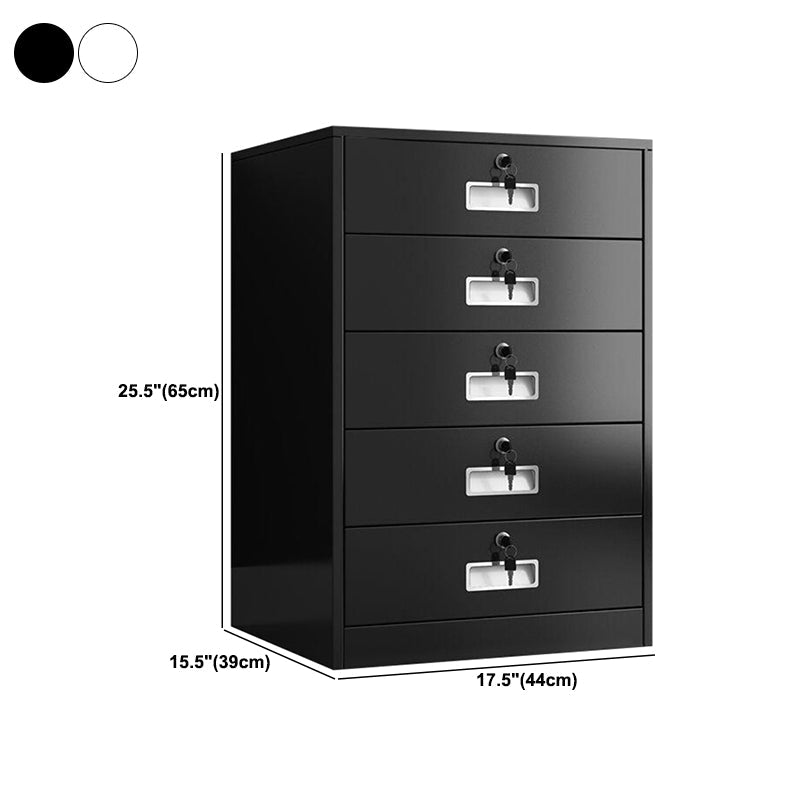 Fireproof File Cabinet Metal Locking Drawers Plain Vertical File Cabinet Clearhalo 'Filing Cabinets' 'filling_cabinets' 'furn' 'furn_filling_cabinets' 'Furniture' 'Office Furniture' 5943601