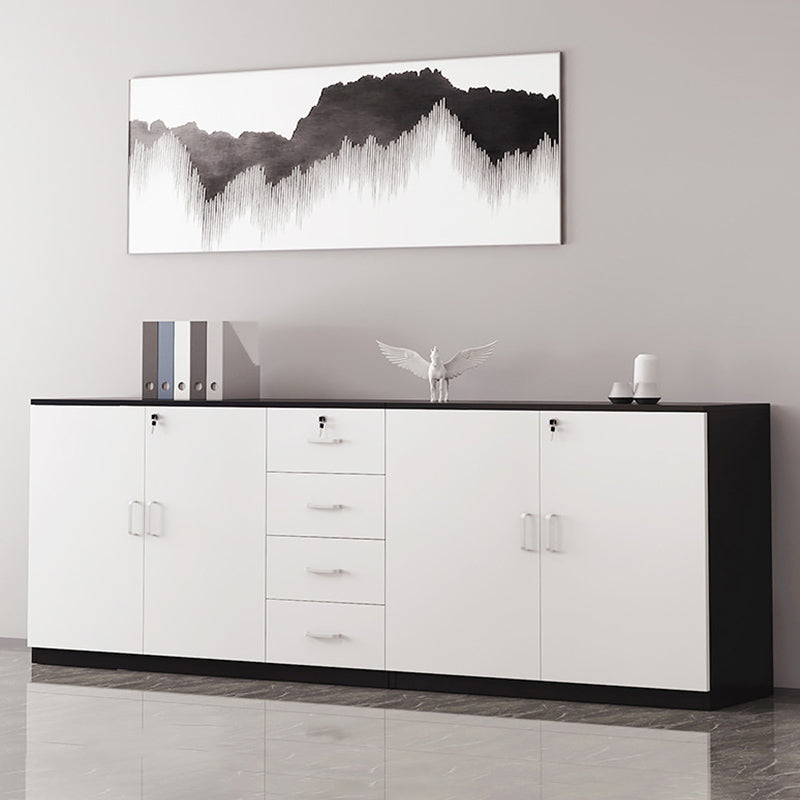 Mobile moderno in legno scaffali di stoccaggio regolabile laterale e cassetti di bloccaggio