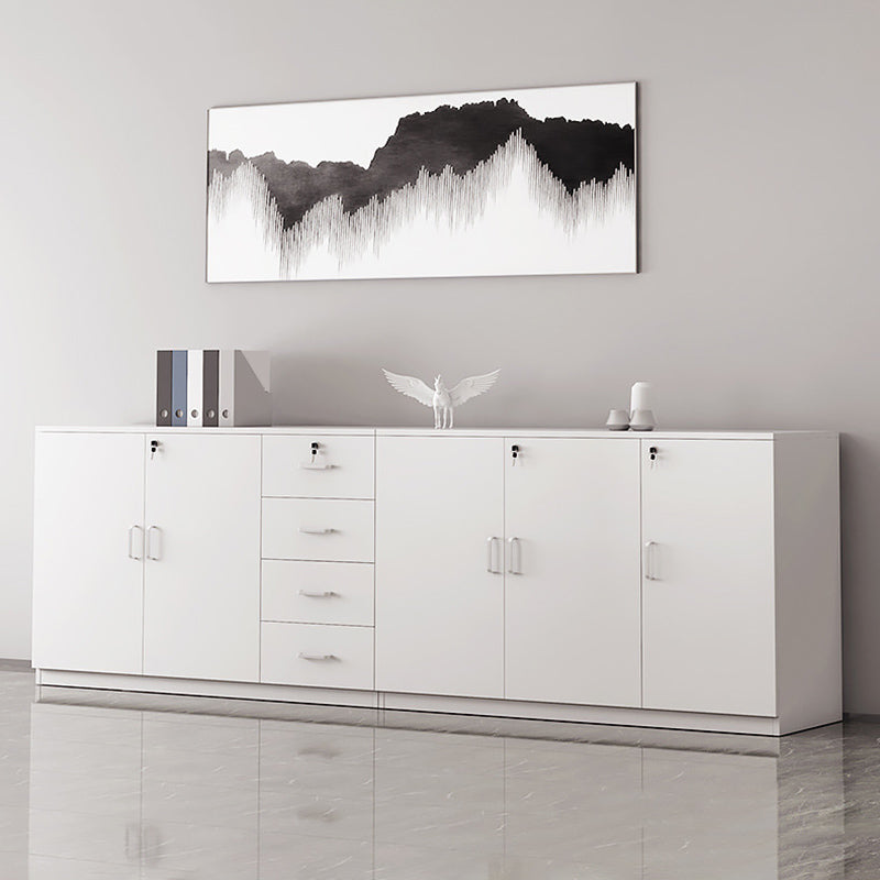 Mobile moderno in legno scaffali di stoccaggio regolabile laterale e cassetti di bloccaggio