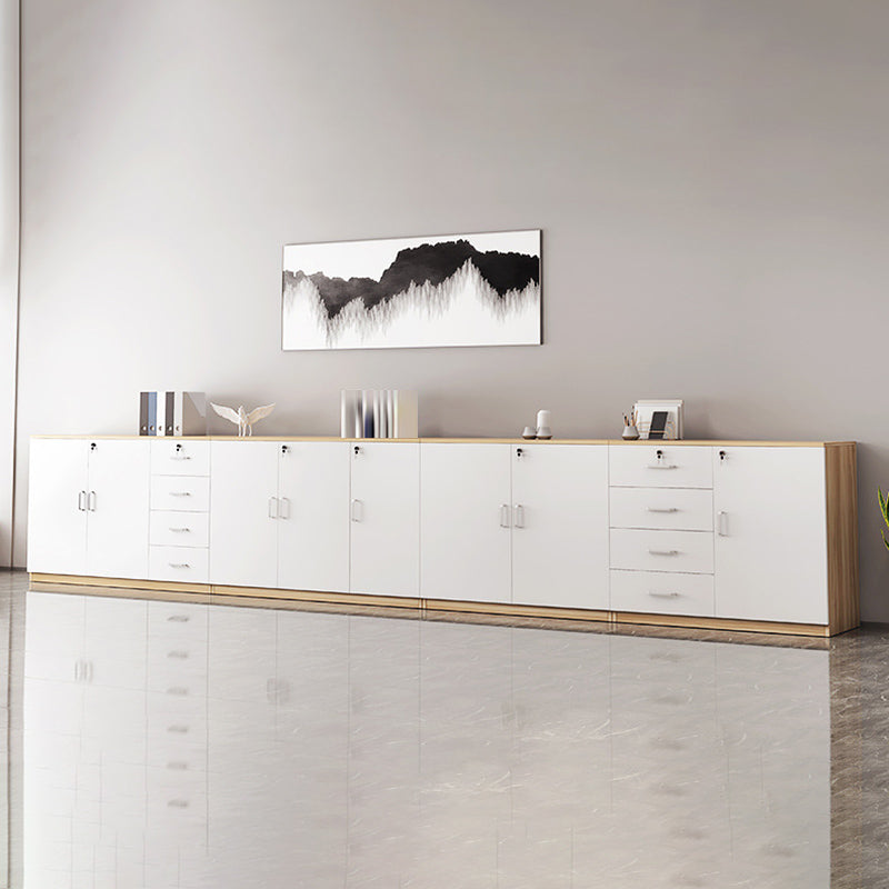 Mobile moderno in legno scaffali di stoccaggio regolabile laterale e cassetti di bloccaggio